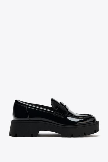 LOAFERS WITH TRACK SOLES - Black by Zara