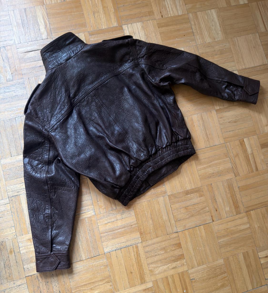 OVERSIZED LEATHER BIKER JACKET - Image 4