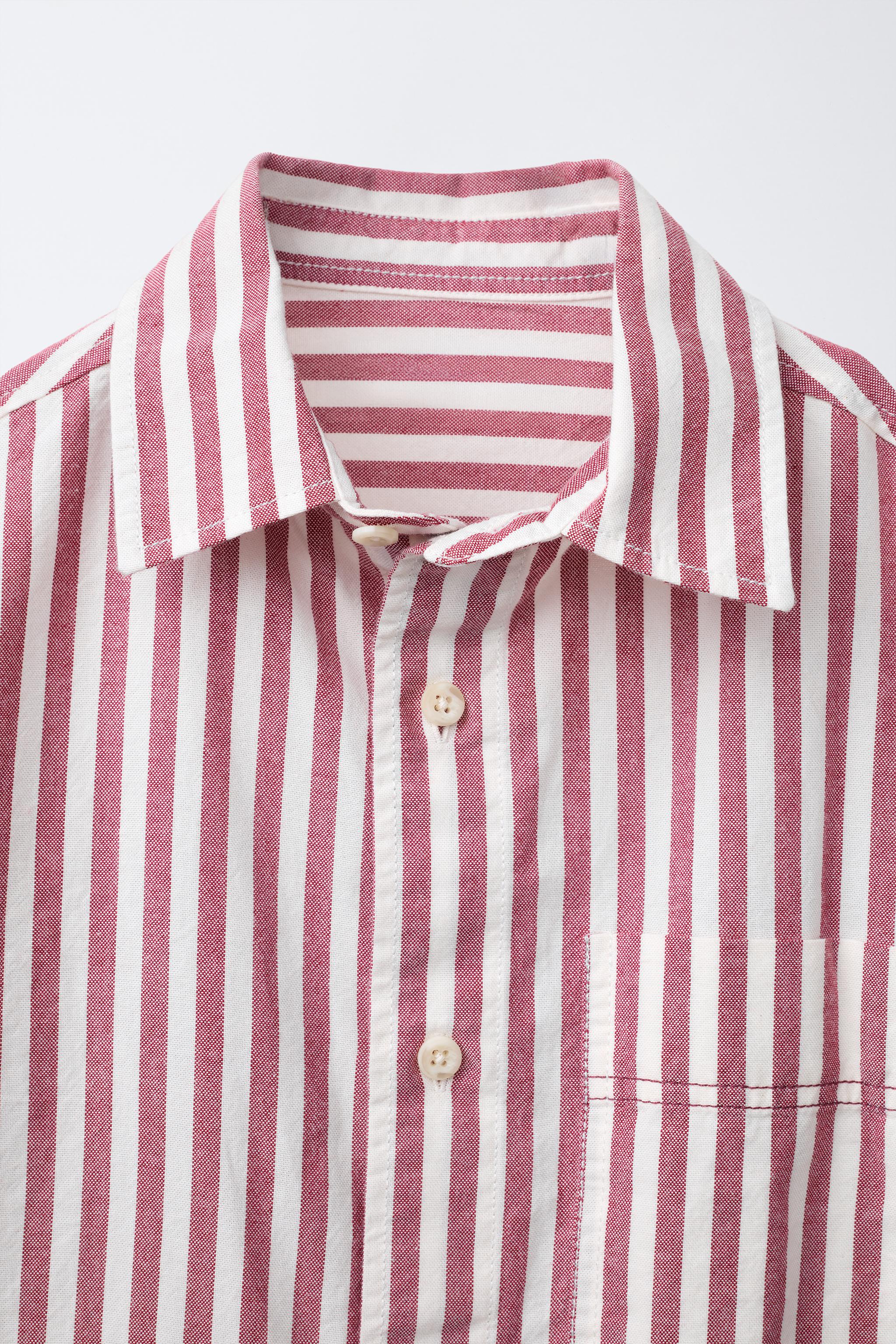 CHEMISE À POCHE IMPRIMÉ RAYURES