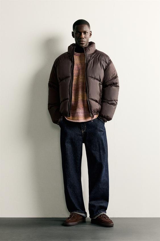 JAQUETA ACOLCHOADA COM BOLSOS - Marrom da Zara - Imagem 0