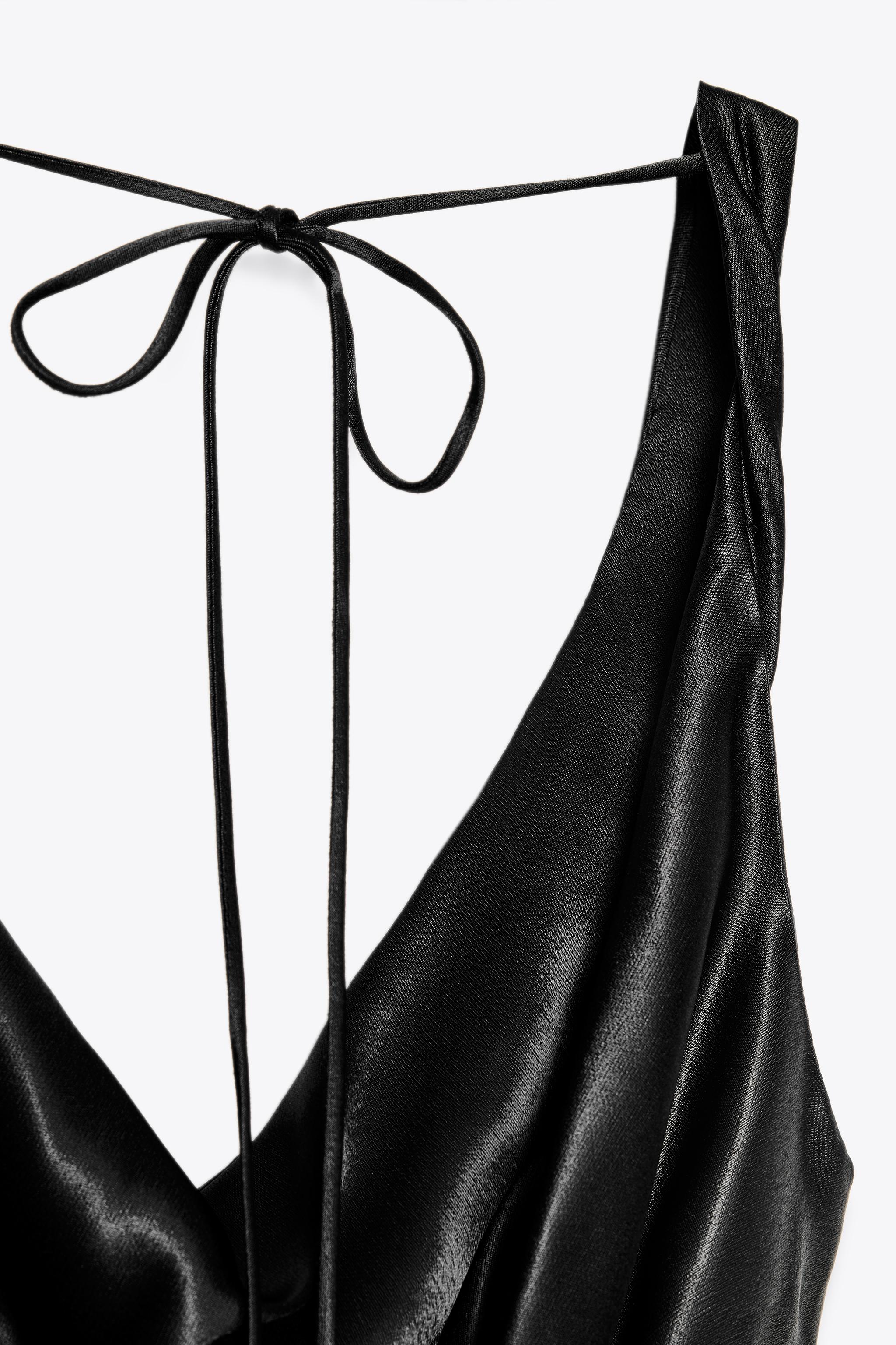 ZWコレクション サテンロングワンピース - レッド | ZARA Japan