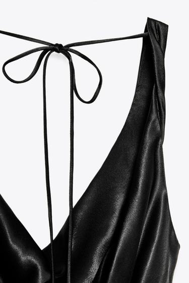 ROBE SATINÉE ZW COLLECTION - Noir de Zara - Image 7
