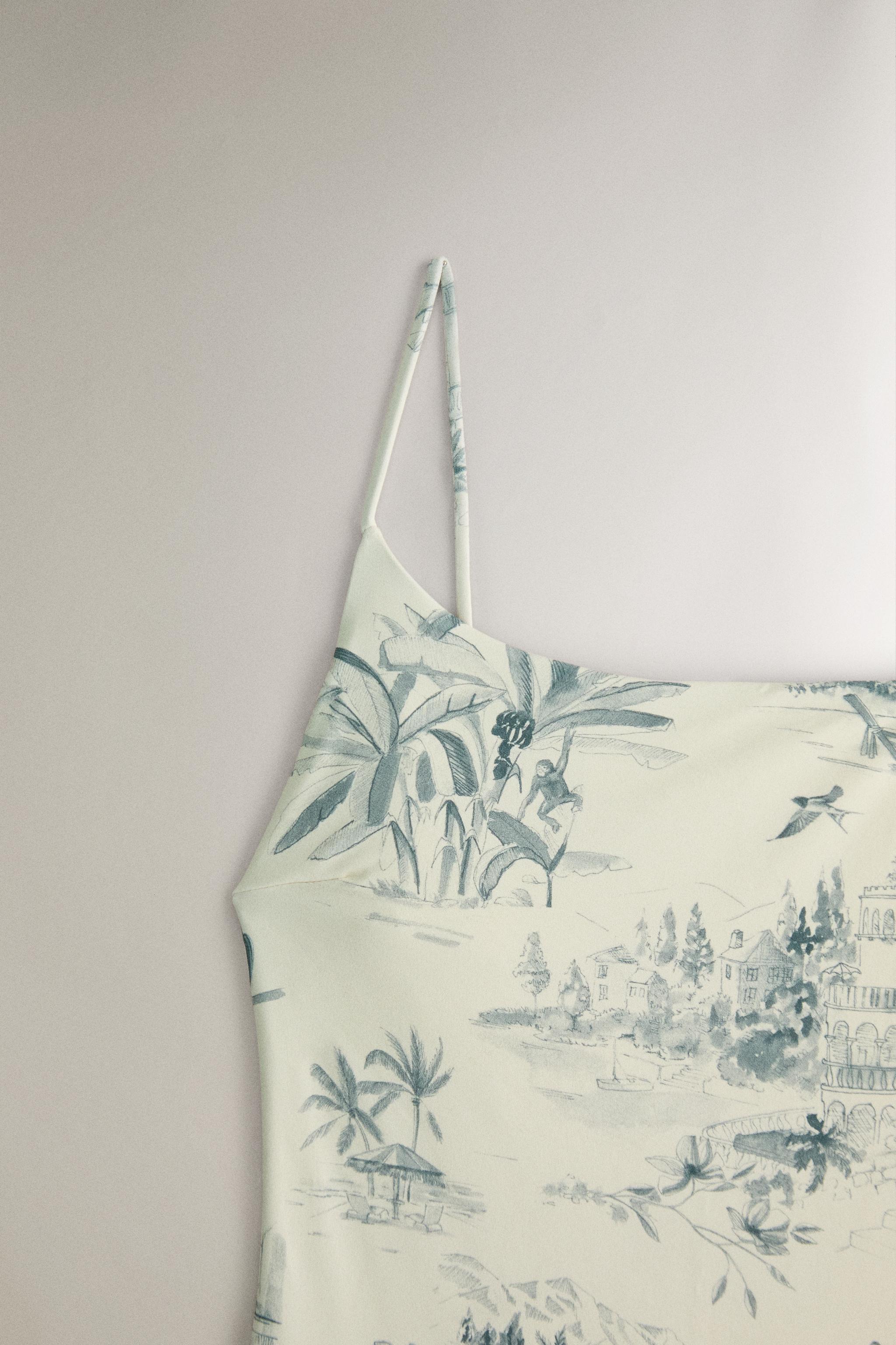 TOILE DE JOUY BEACH SWIMSUIT - Ecru | ZARA Canada