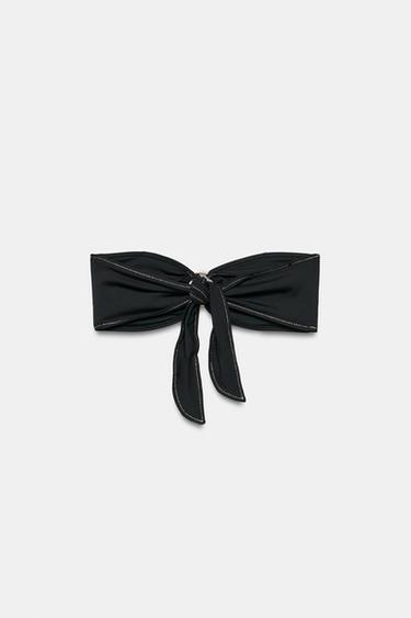 BANDEAU BIKINI TOP WITH METALLIC DETAIL - Black by Zara - Image 10
