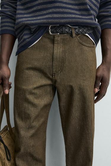 ДЖИНСИ STRAIGHT FIT - Світло-коричневий Zara