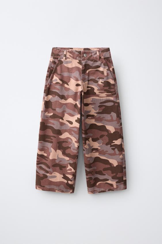 BEDRUCKTE BARREL-HOSE - Braun von Zara - Bild 0