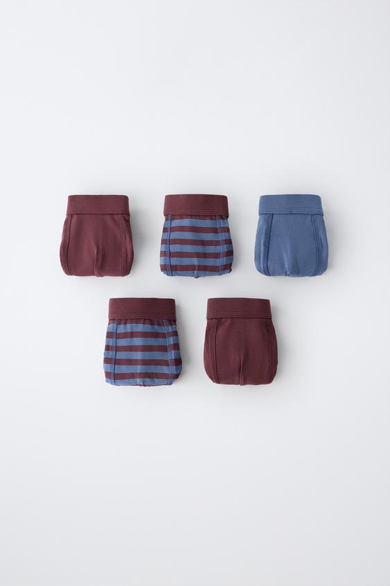 Zara 6-14 GODINA / PAKET OD PET BOKSERICA – Burgundac – Slika 0