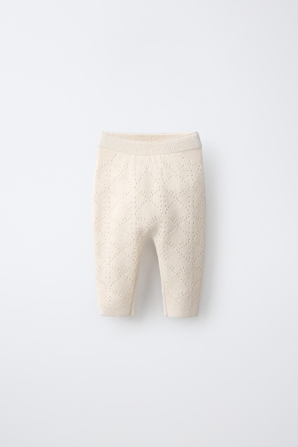CUTWORK WOOL BLEND AND CASHMERE LEGGINGS