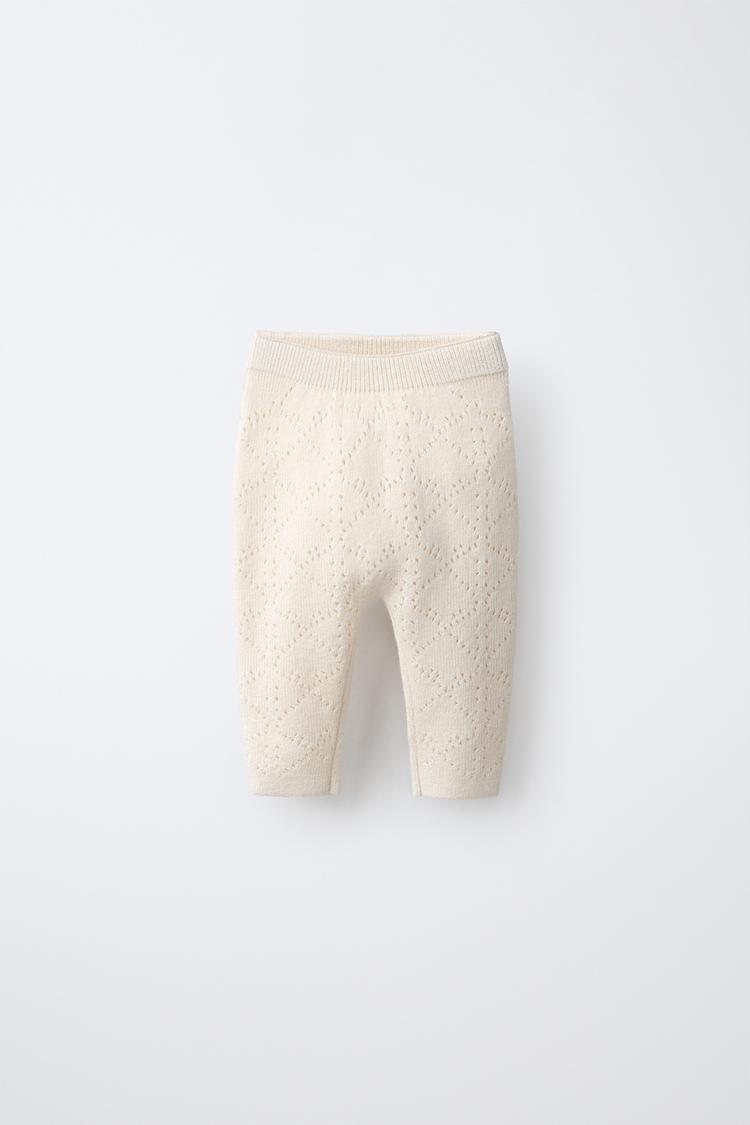 Legging punto calado con lana y cashmere