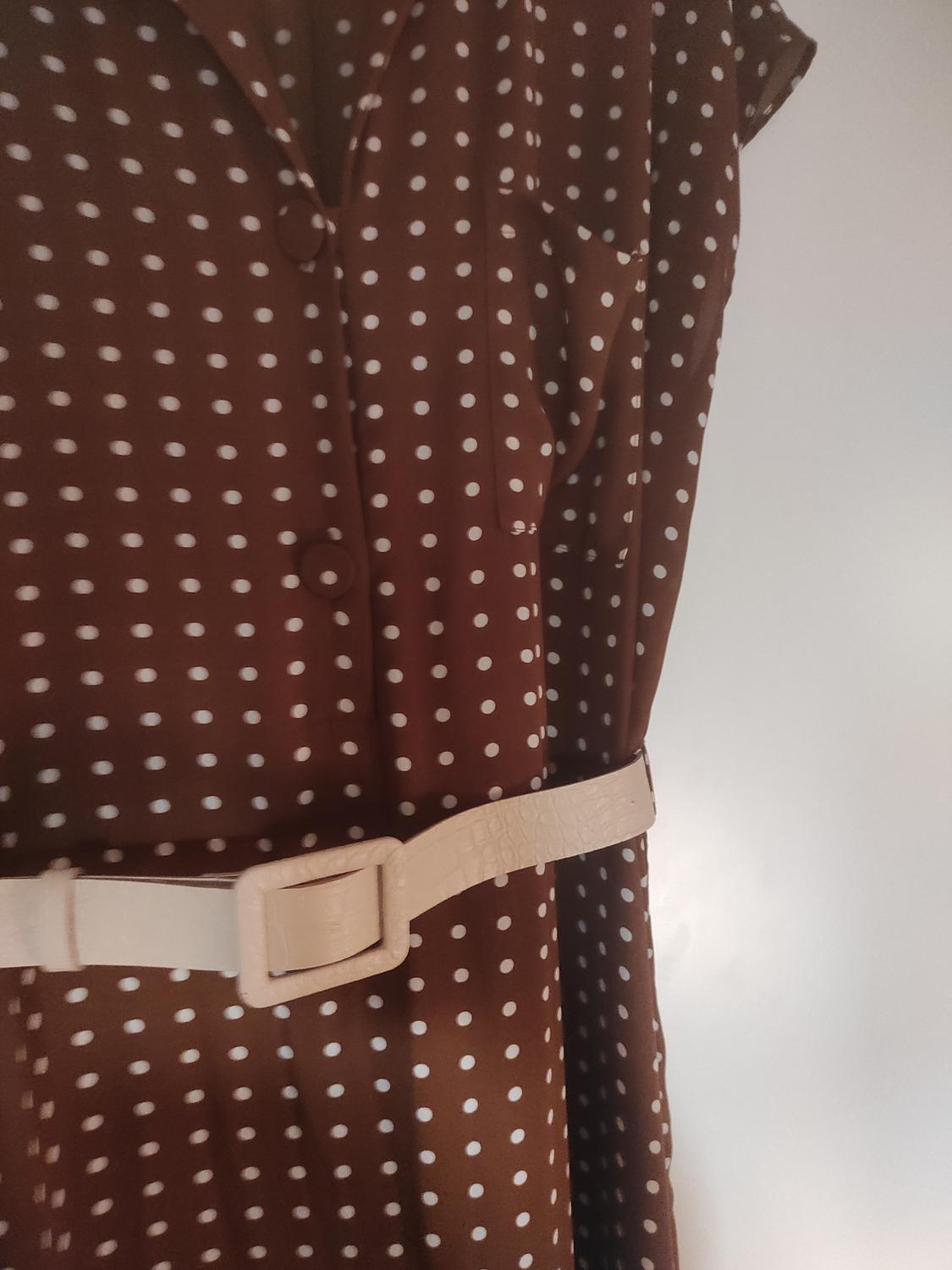 BELTED POLKA DOT JUMPSUIT - Image 2