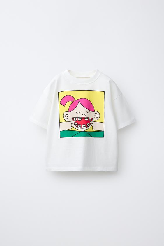 FACE PRINT T-SHIRT - White by Zara - Image 0