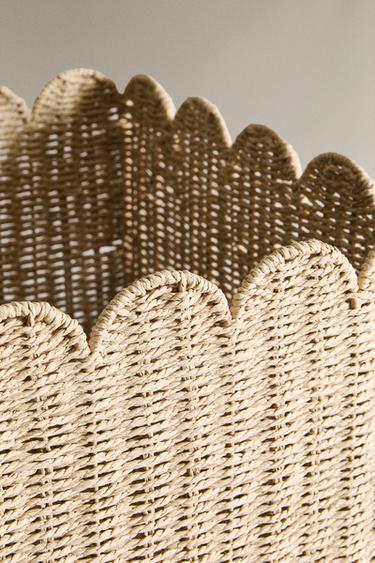 LARGE SCALLOPED HAMPER - Light beige by Zara - Image 3