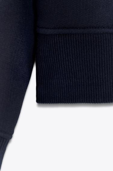BASIC COTTON SWEATSHIRT - Navy blue by Zara - Image 11