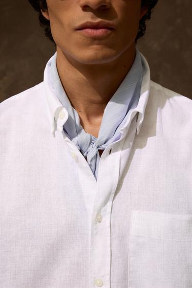 CAMICIA DI LINO E COTONE - Bianco di Zara