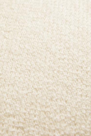 HOUSSE DE COUSSIN COTON EFFET CACHEMIRE - Blanc cassé de Zara - Image 4