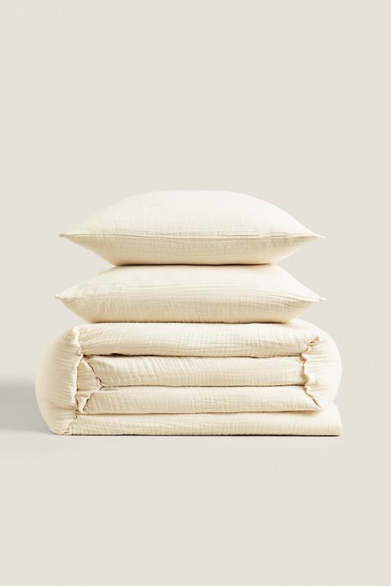 MUSLIN DUVET COVER - Beige | ZARA Turkey