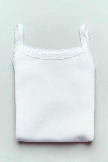 AGES 2-6/ 3-PACK OF BASIC VEST TOPS - White by Zara