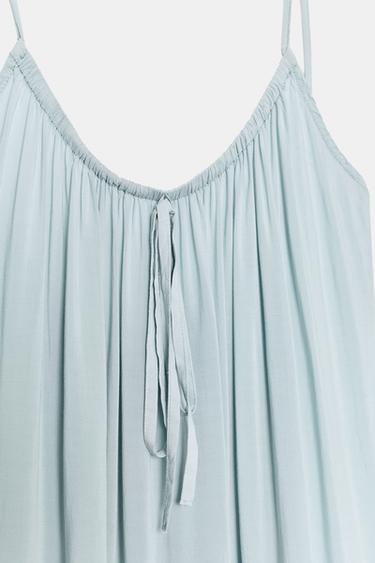 FLOWING MINI DRESS WITH RUFFLE - Light blue by Zara - Image 5