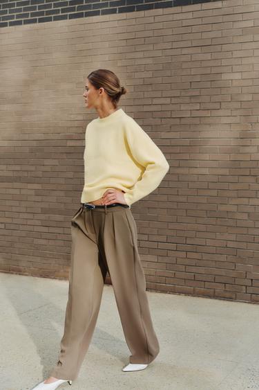 SOFT KNIT SWEATER — Light yellow 2