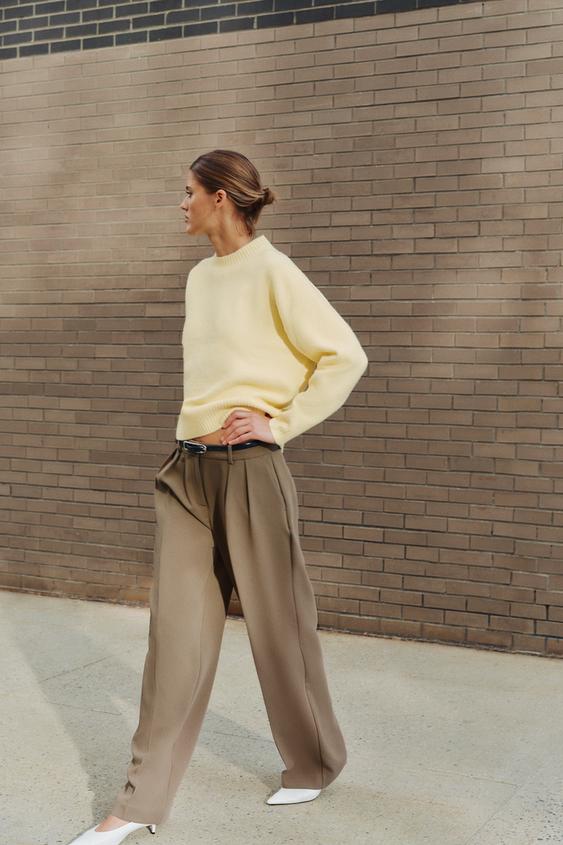 SOFT KNIT JUMPER - Light yellow by Zara - Image 0