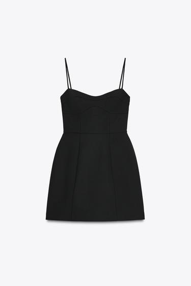 VOLUMINOUS SHORT DRESS - Black by Zara - Image 7