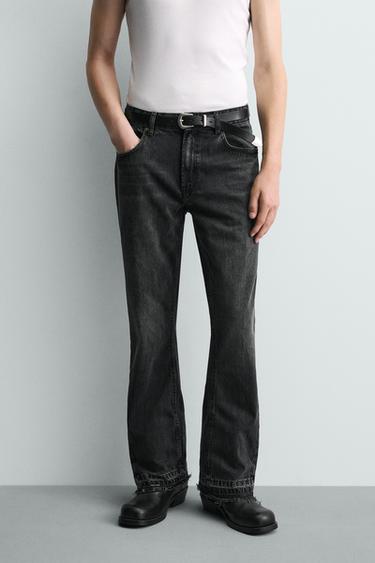 FLARE FIT JEANS - Charcoal by Zara