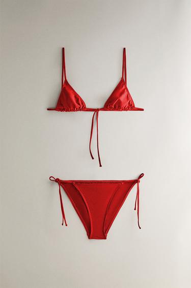 HAUT DE BIKINI PLAGE TRIANGLE - Rouge de Zara - Image 3