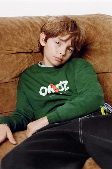 CAMISETA ESTAMPADA SKATE - Verde de Zara