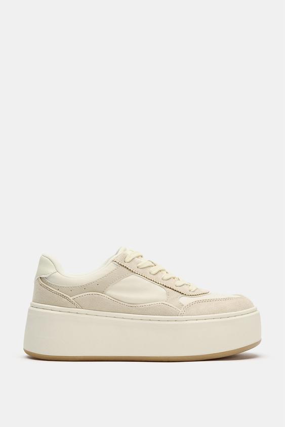 ZAPATILLA DEPORTIVA PLATAFORMA - Marrón Arena de Zara - Imagen 0