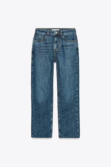 JEAN Z1975 DROIT TAILLE HAUTE LONGUEUR 7/8 - Bleu moyen de Zara - Image 4