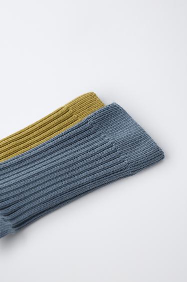 2-PACK OF RIBBED SOCKS - Blue / Indigo by Zara - Image 1