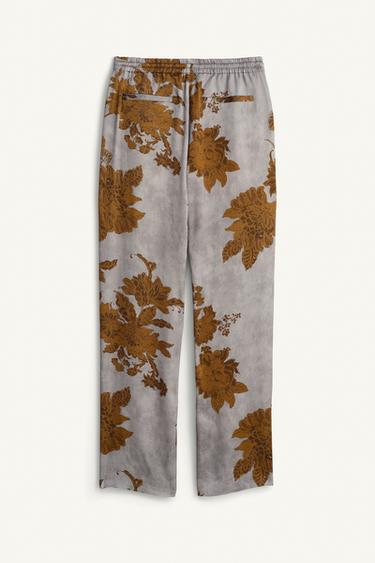 PANTALON FLUIDE COUPE DÉCONTRACTÉE - Imprimée de Zara - Image 5