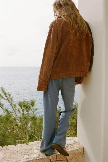 LOOSE-FITTING TROUSERS WITH BUTTONS - Blue marl by Zara