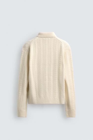 GILET STRUCTURÉ À TORSADES - Écru de Zara - Image 7