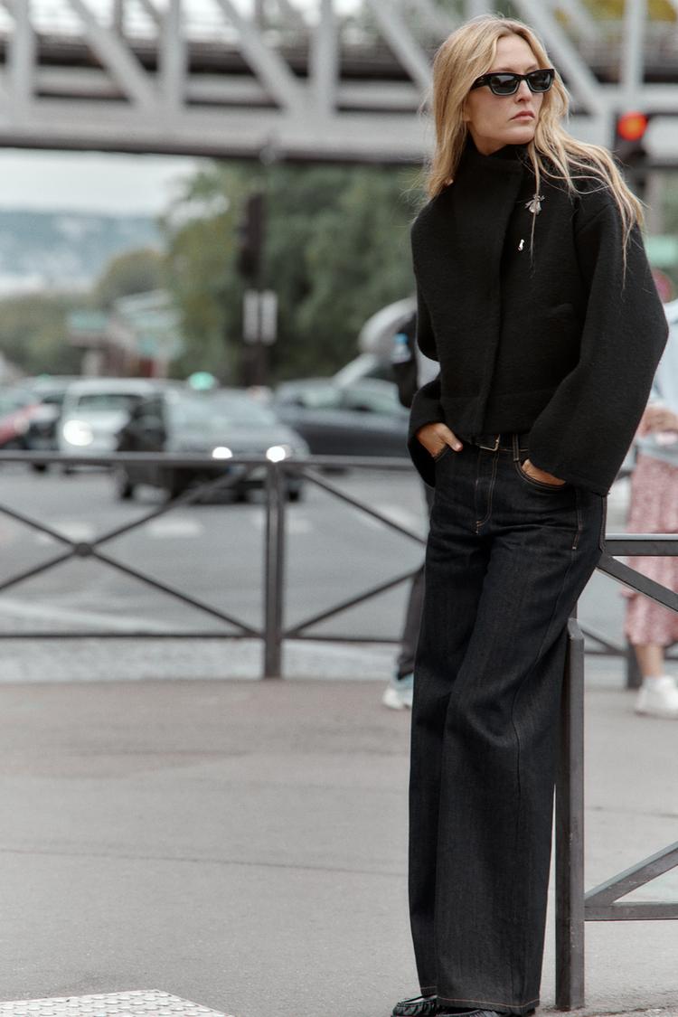 WRAP KNIT BOMBER JACKET Black ZARA United States