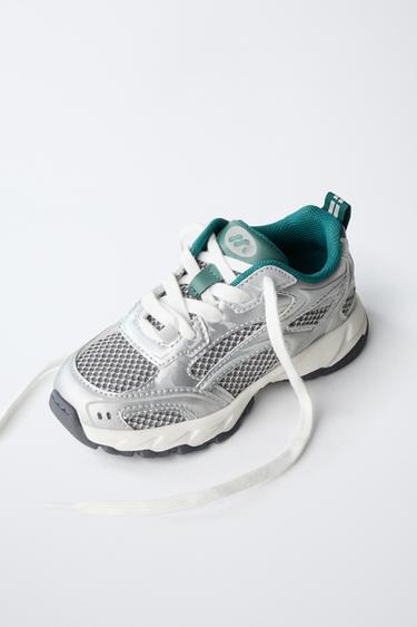 MESH TRAINERS - Green by Zara - Image 2