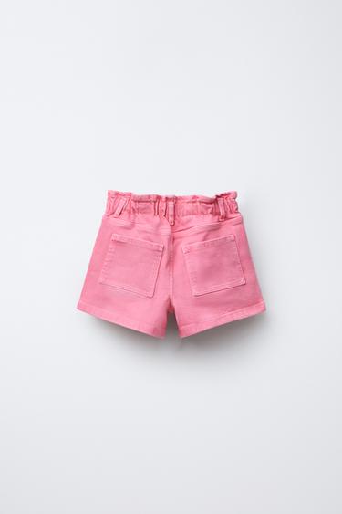 BERMUDA PAPERBAG CONFORT SARGA - Fuchsia de Zara - Image 1