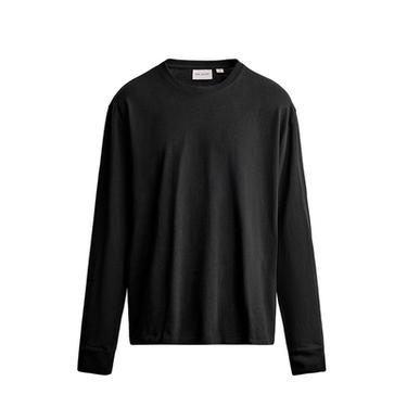 Zara LIGHTWEIGHT LONG SLEEVE T-SHIRT - Black