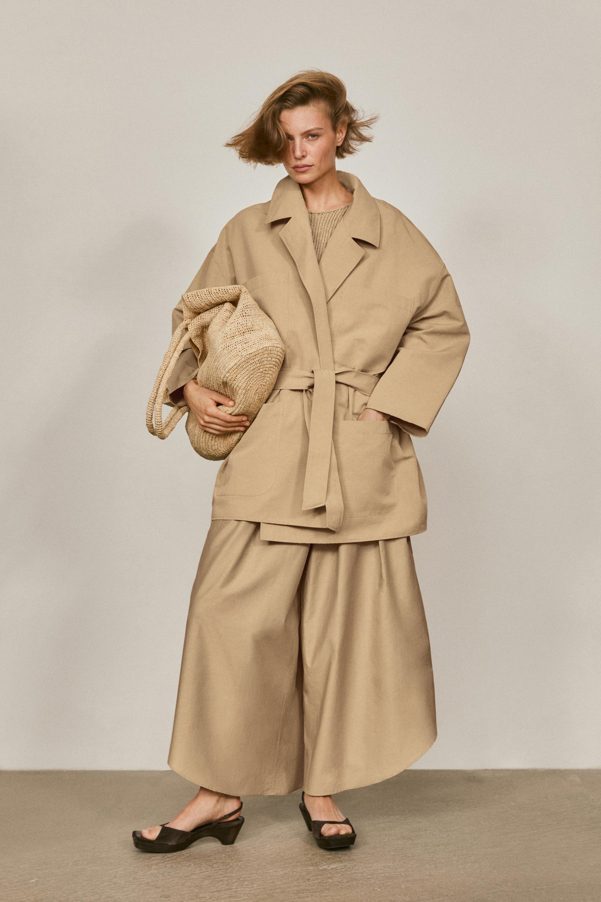 Oversize cotton and linen jacket - LIMITED EDITION — Beige
