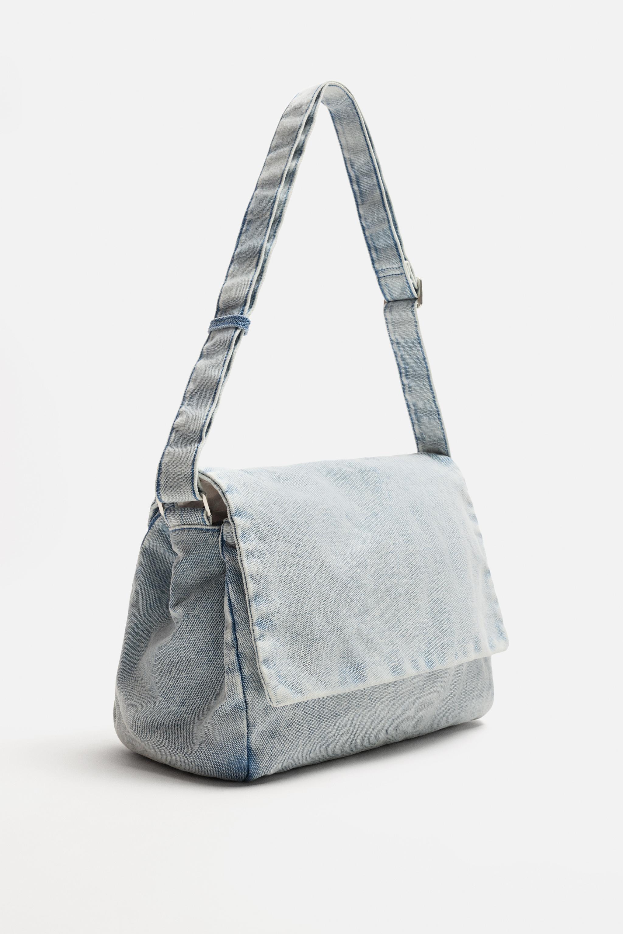 MUCENT☆大人気♪Stone Washed Denim Crossbody Bag Unisex WASHED-EFFECT DENIM CROSSBODY BAG - Blue | ZARA United States
