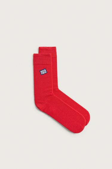 MARTIN PARR PATCH SOCKS - Red by Zara