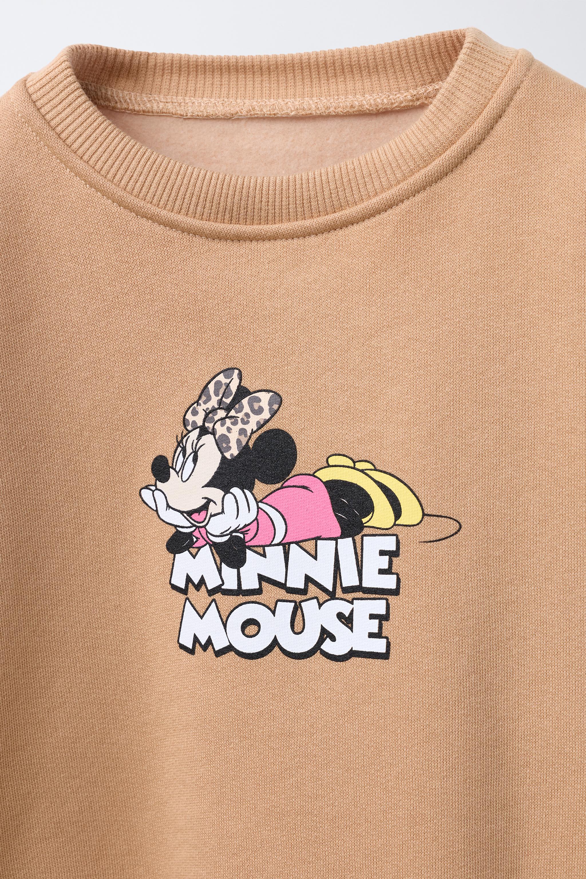 スウェットシャツとアニマル柄レギンスのセット MINNIE MOUSE © DISNEY