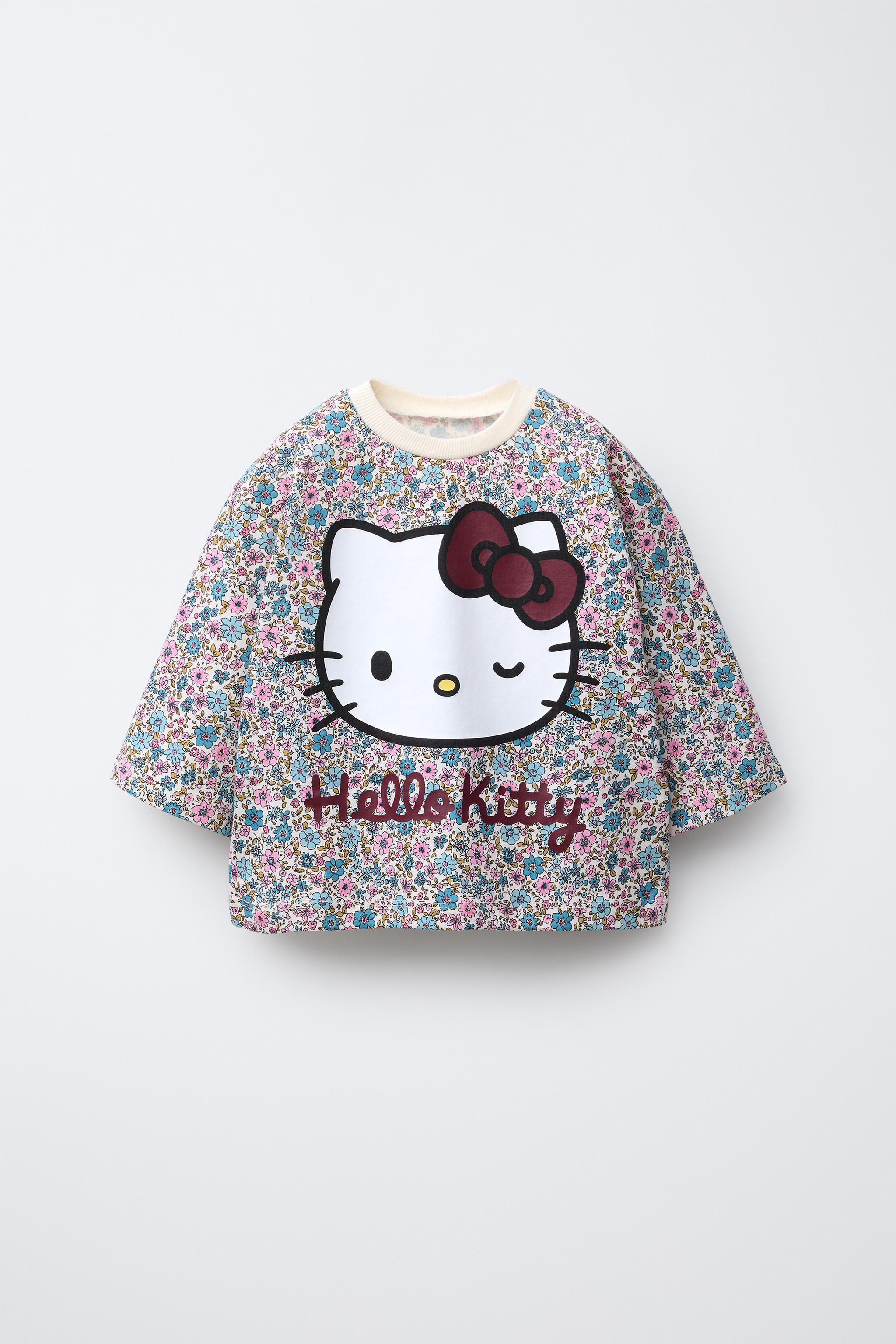 ⭐︎Hello★ HELLO KITTY © SANRIO HEART PRINT T-SHIRT - Anthracite grey