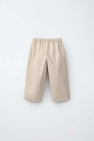 PUKAS SURF CANVAS CARGO TROUSERS - Light beige by Zara - Image 1