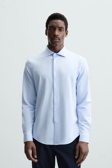 Zara REGULAR FIT SHIRT - Sky blue