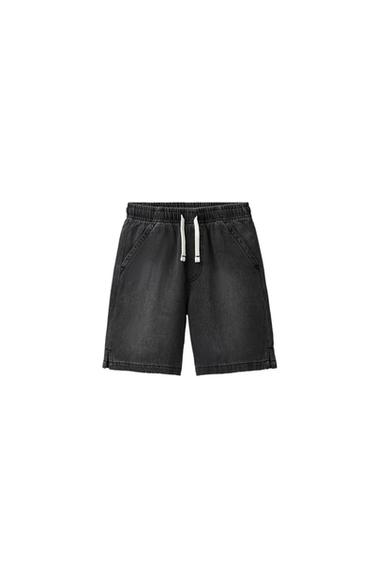 BERMUDAS DENIM LOOSE - Negro de Zara