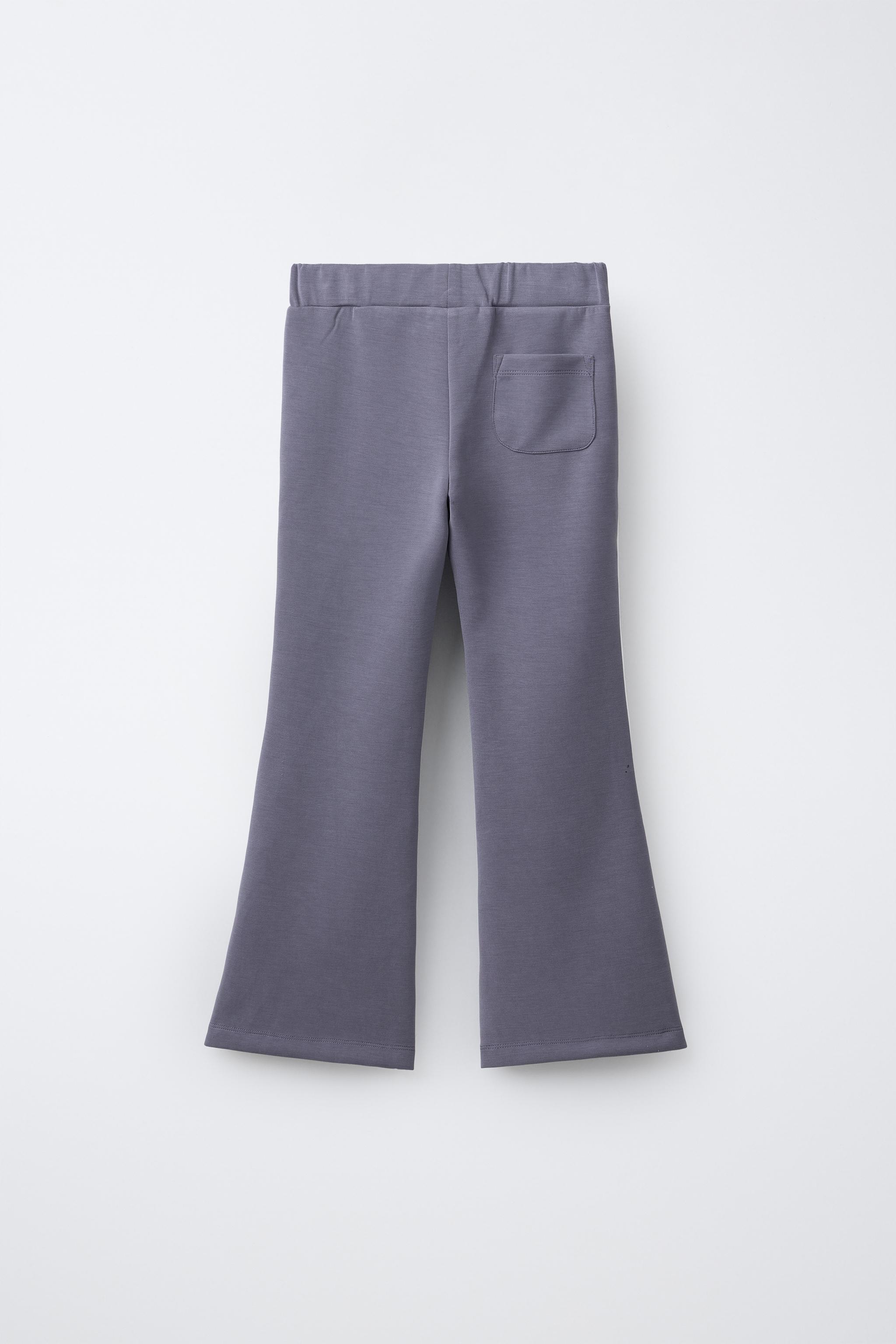 PANTALON FLARE BANDES CONTRASTE AVEC MODAL