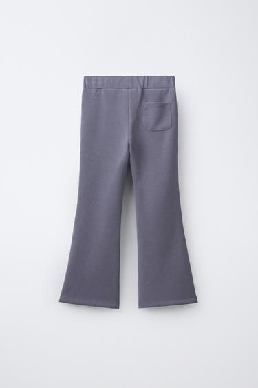 FLARE TROUSERS WITH CONTRAST STRIPES MODAL BLEND - Grey by Zara - Image 1