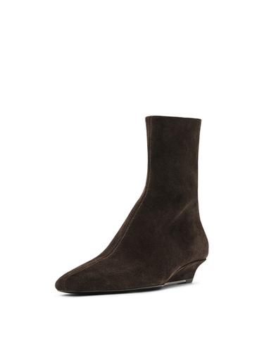 Bottines à talon compensé - Marron de Zara