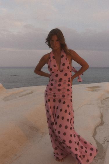 POLKA DOT LONG DRESS - Pinks by Zara - Image 0